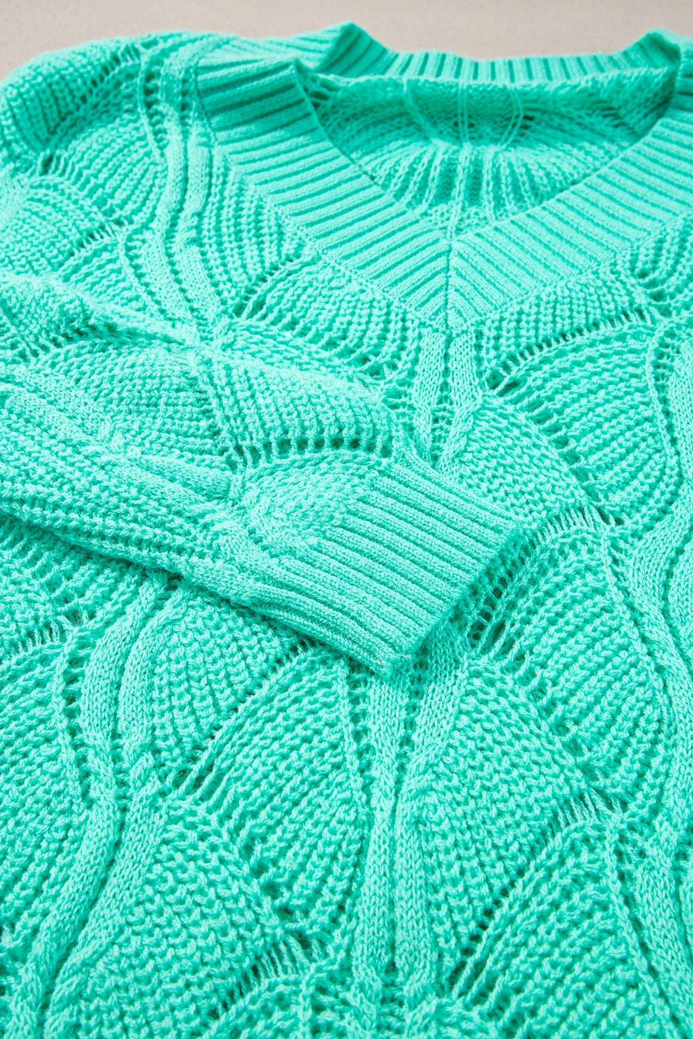 Neck Drop Shoulder Sweater