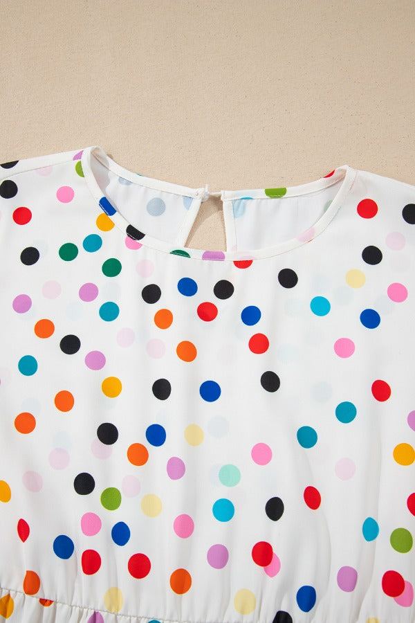 Polka Dot Babydoll Blouse