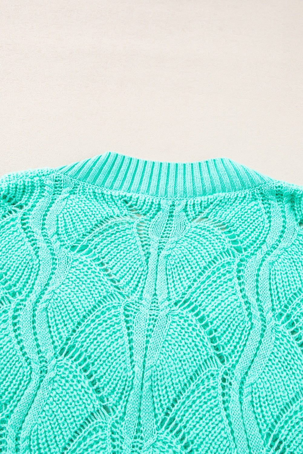 Neck Drop Shoulder Sweater