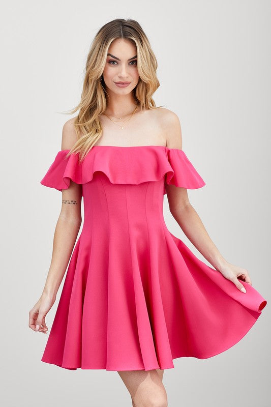 Robe trapèze à volants