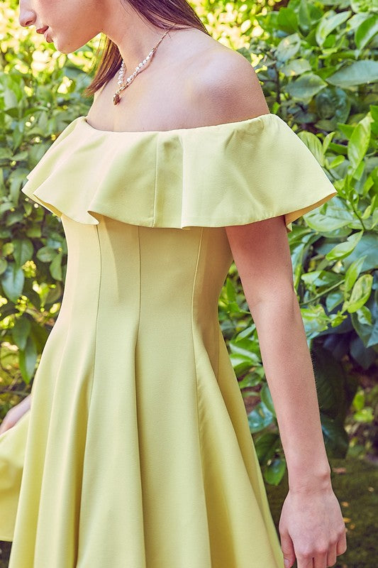 Robe trapèze à volants