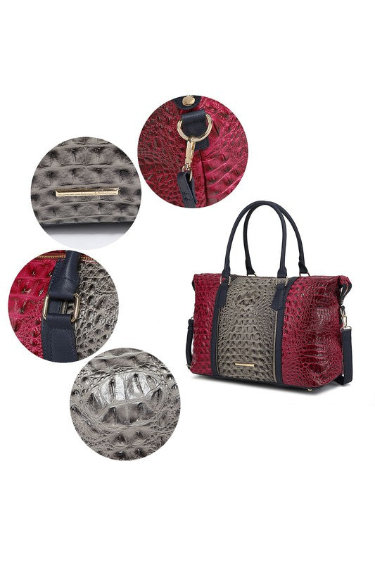 Sac de sport MKF en simili-crocodile gaufré par Mia K