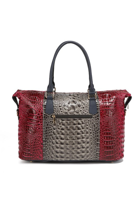 Sac de sport MKF en simili-crocodile gaufré par Mia K