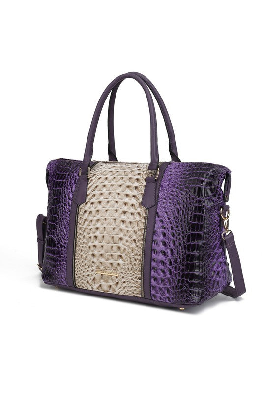 Sac de sport MKF en simili-crocodile gaufré par Mia K