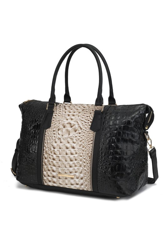 Sac de sport MKF en simili-crocodile gaufré par Mia K