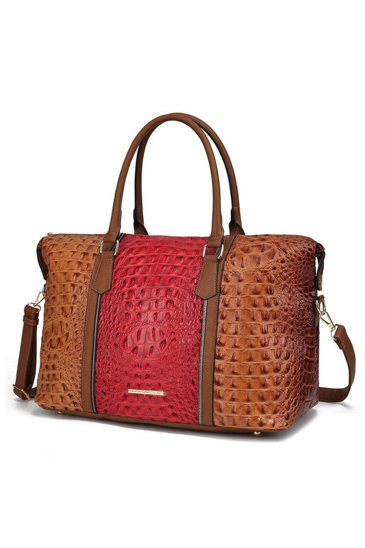 Sac de sport MKF en simili-crocodile gaufré par Mia K