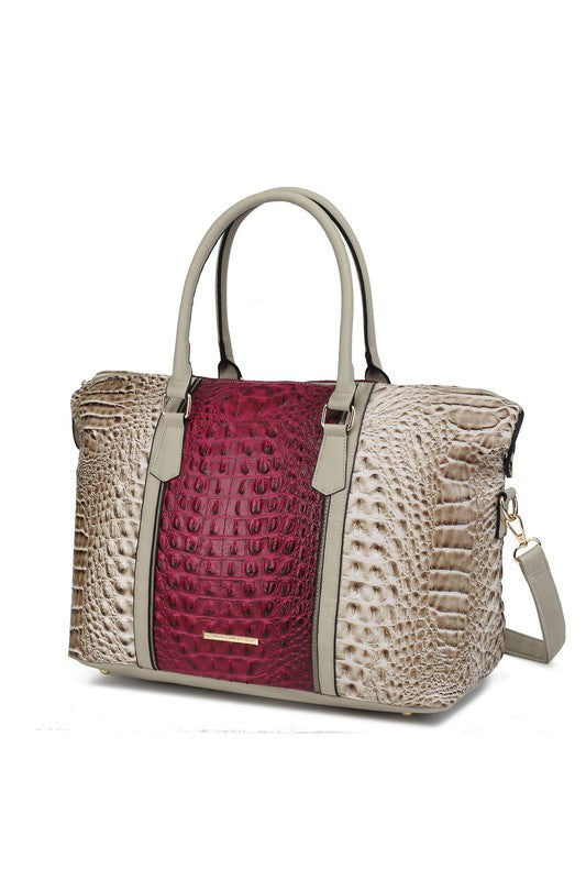 Sac de sport MKF en simili-crocodile gaufré par Mia K