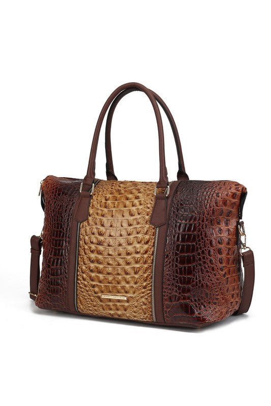 Sac de sport MKF en simili-crocodile gaufré par Mia K