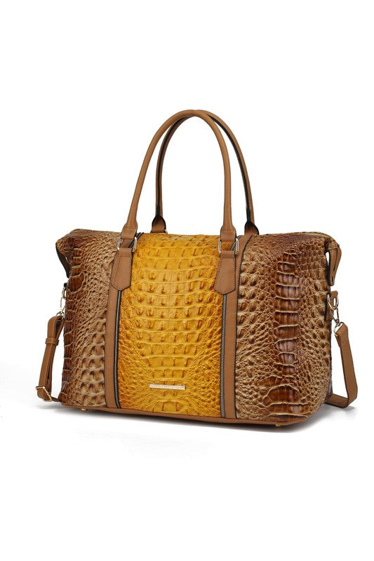 Sac de sport MKF en simili-crocodile gaufré par Mia K