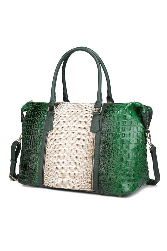 Sac de sport MKF en simili-crocodile gaufré par Mia K