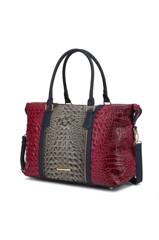 Sac de sport MKF en simili-crocodile gaufré par Mia K