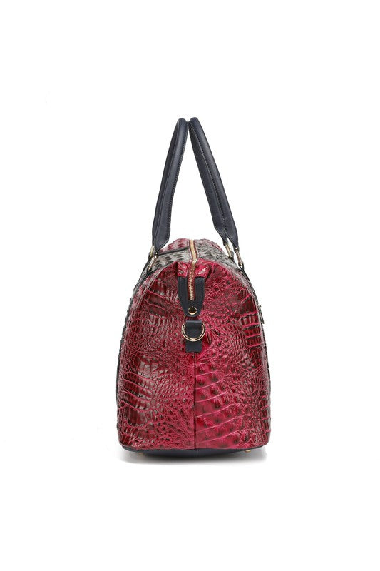 Sac de sport MKF en simili-crocodile gaufré par Mia K