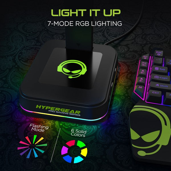 Support de casque HyperGear RGB Command Station