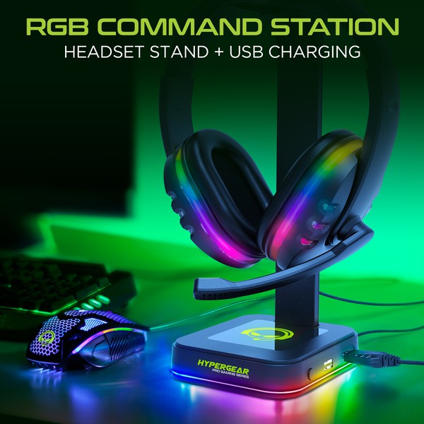 Support de casque HyperGear RGB Command Station