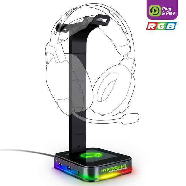 Support de casque HyperGear RGB Command Station