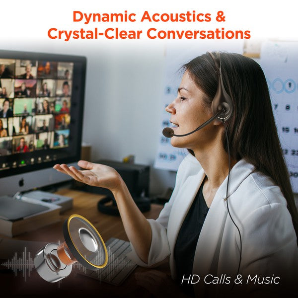 Casque filaire professionnel HyperGear V100 Office