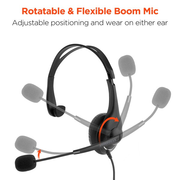 Casque filaire professionnel HyperGear V100 Office