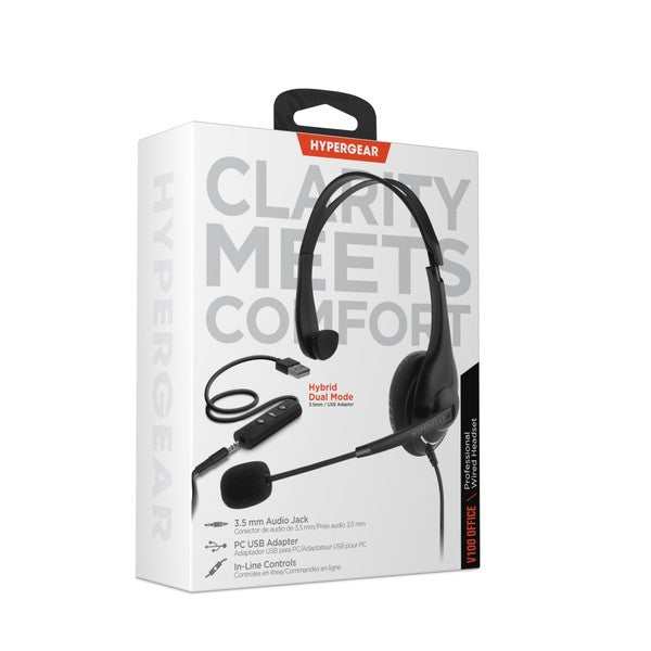 Casque filaire professionnel HyperGear V100 Office