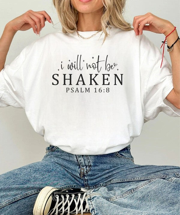 T-shirt graphique « Je ne serai pas ébranlé » Psaume 16 :8