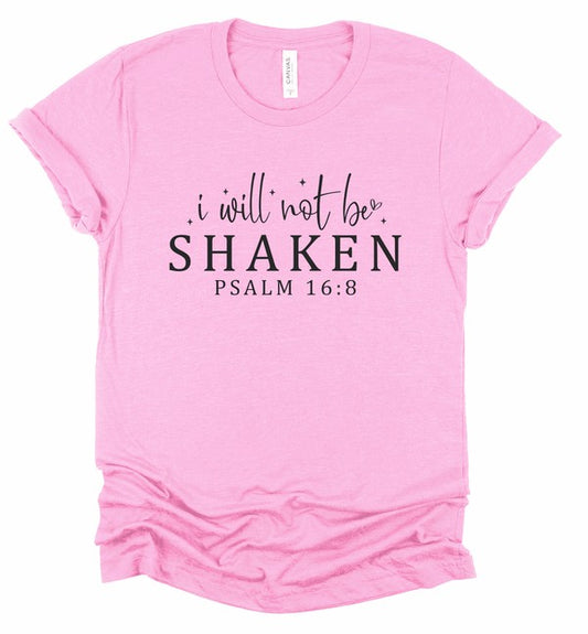 T-shirt graphique « Je ne serai pas ébranlé » Psaume 16 :8