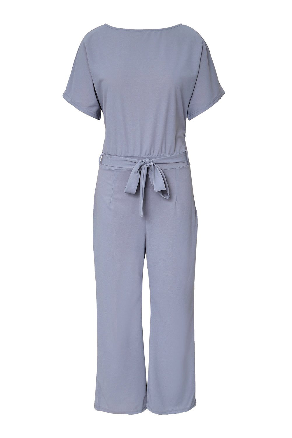 Glam Belted Wide Leg Jumpsuit