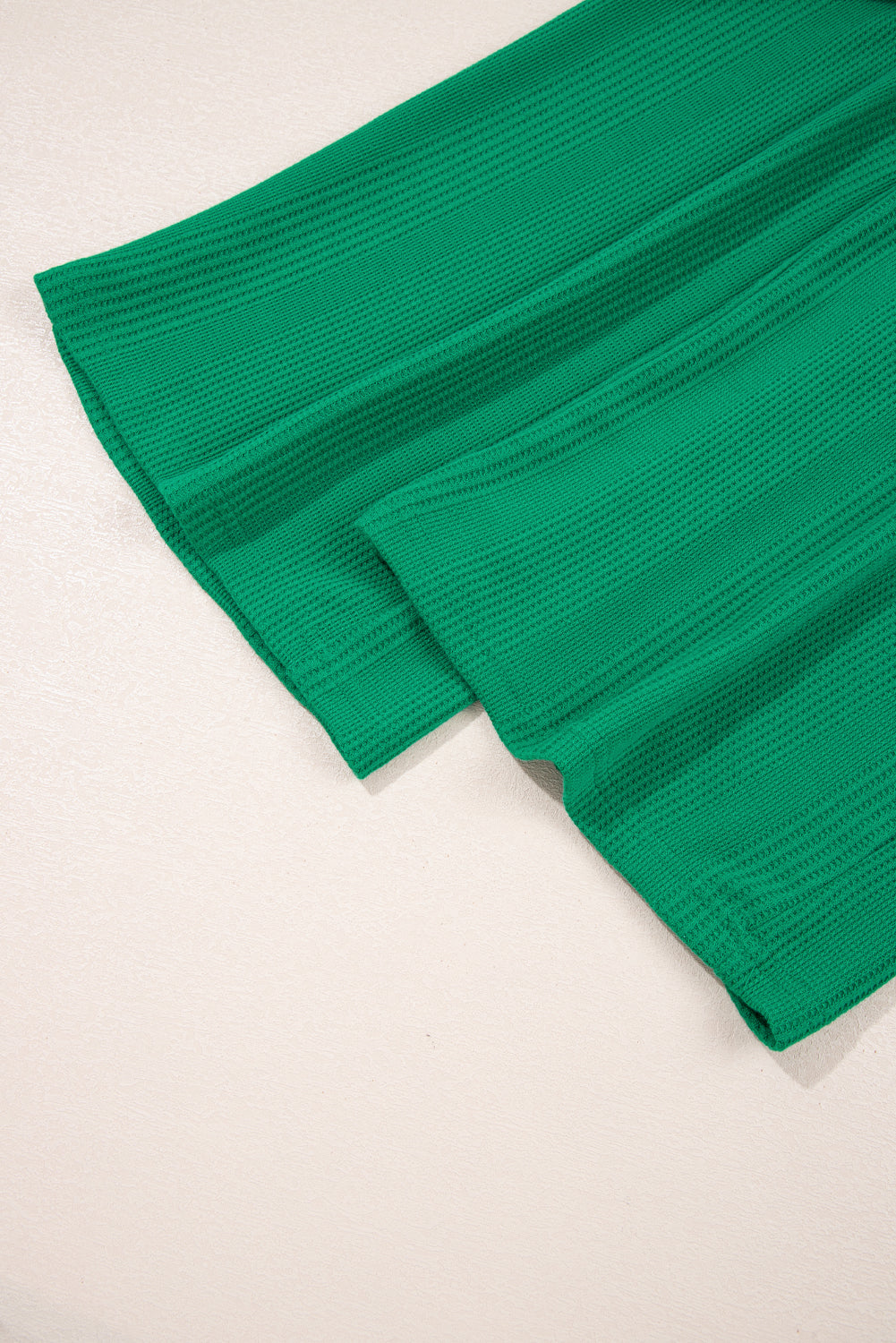 Ensemble débardeur et pantalon côtelés de couleur unie verte
