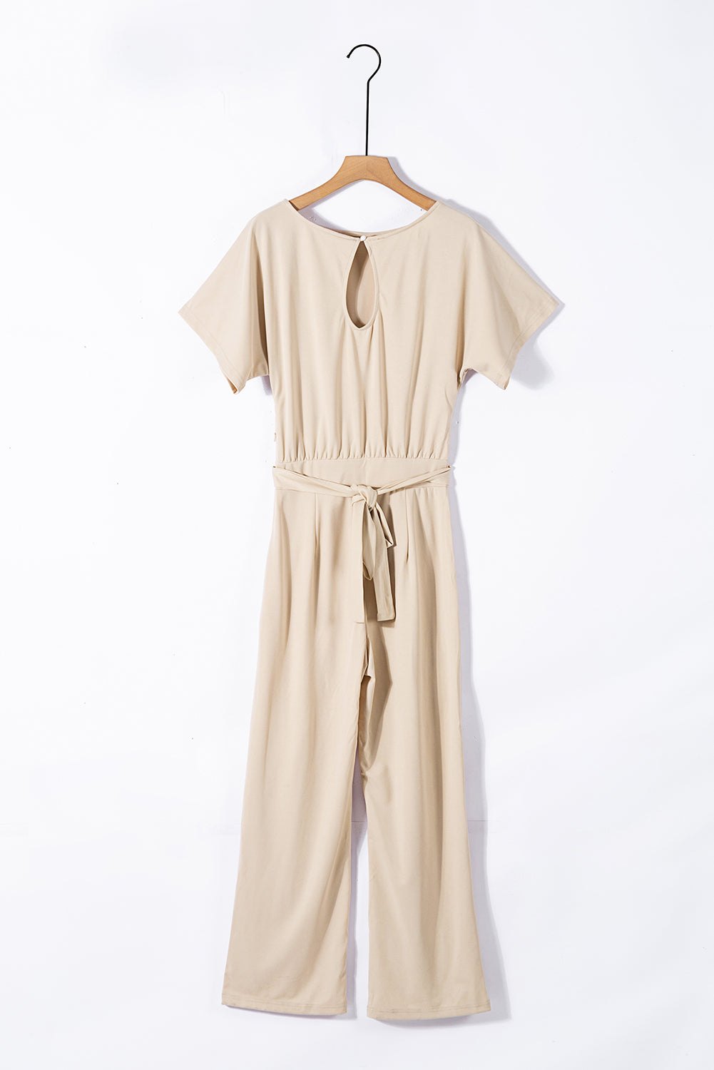 Glam Belted Wide Leg Jumpsuit