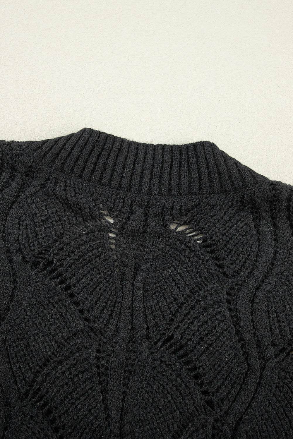 Neck Drop Shoulder Sweater