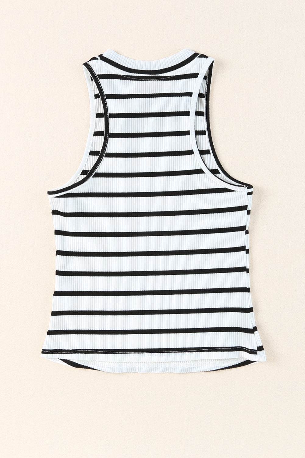 Apricot Striped Print Ribbed