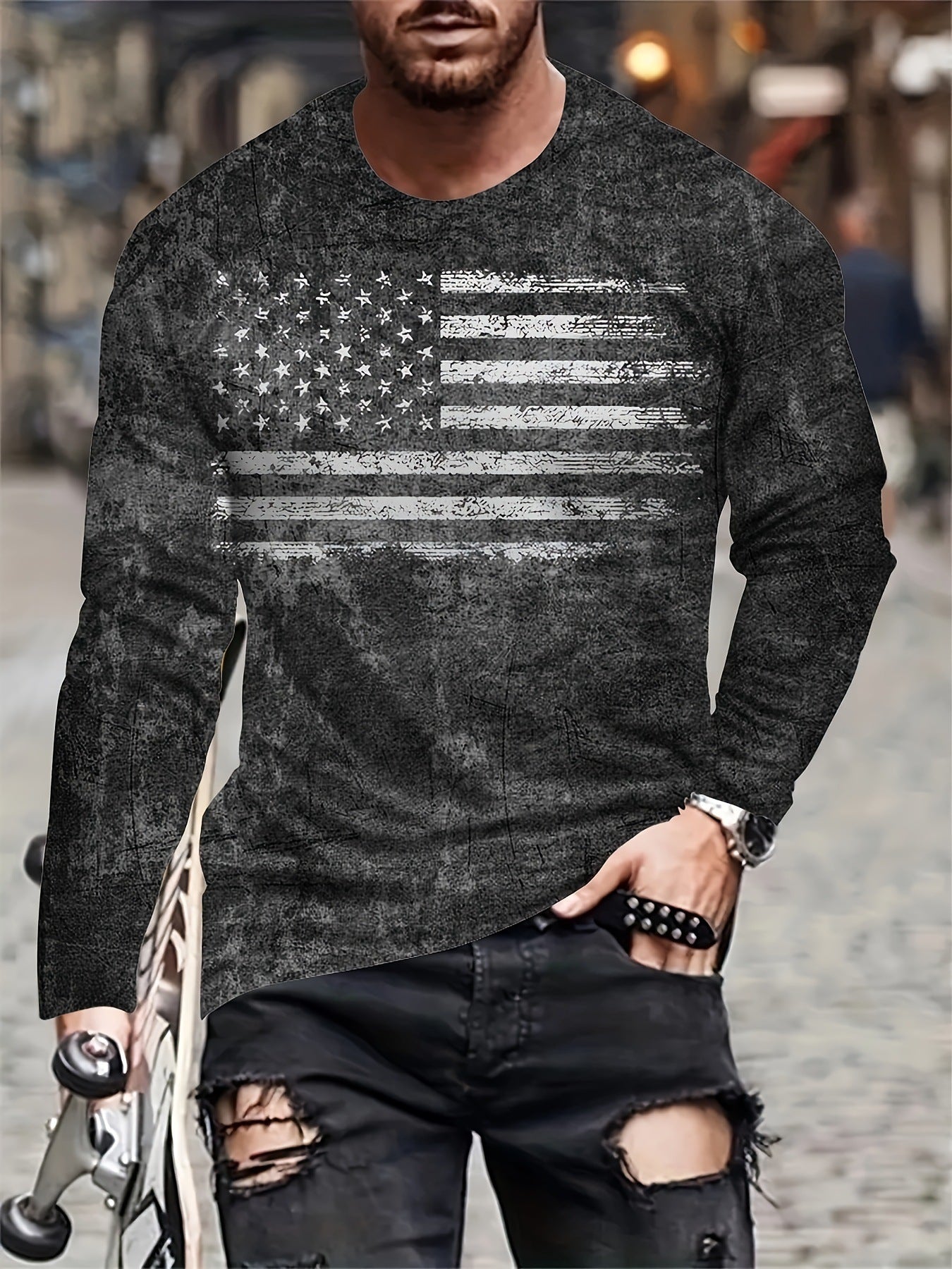 Long Sleeve Men's Daily Casual Style XINGX Printing