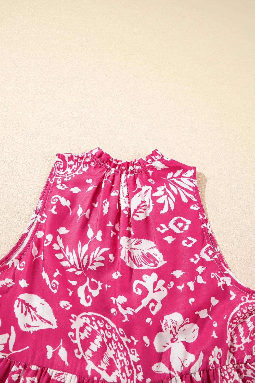 Boho Floral Dress - Alternative Angle Highlighting Sleeveless Design