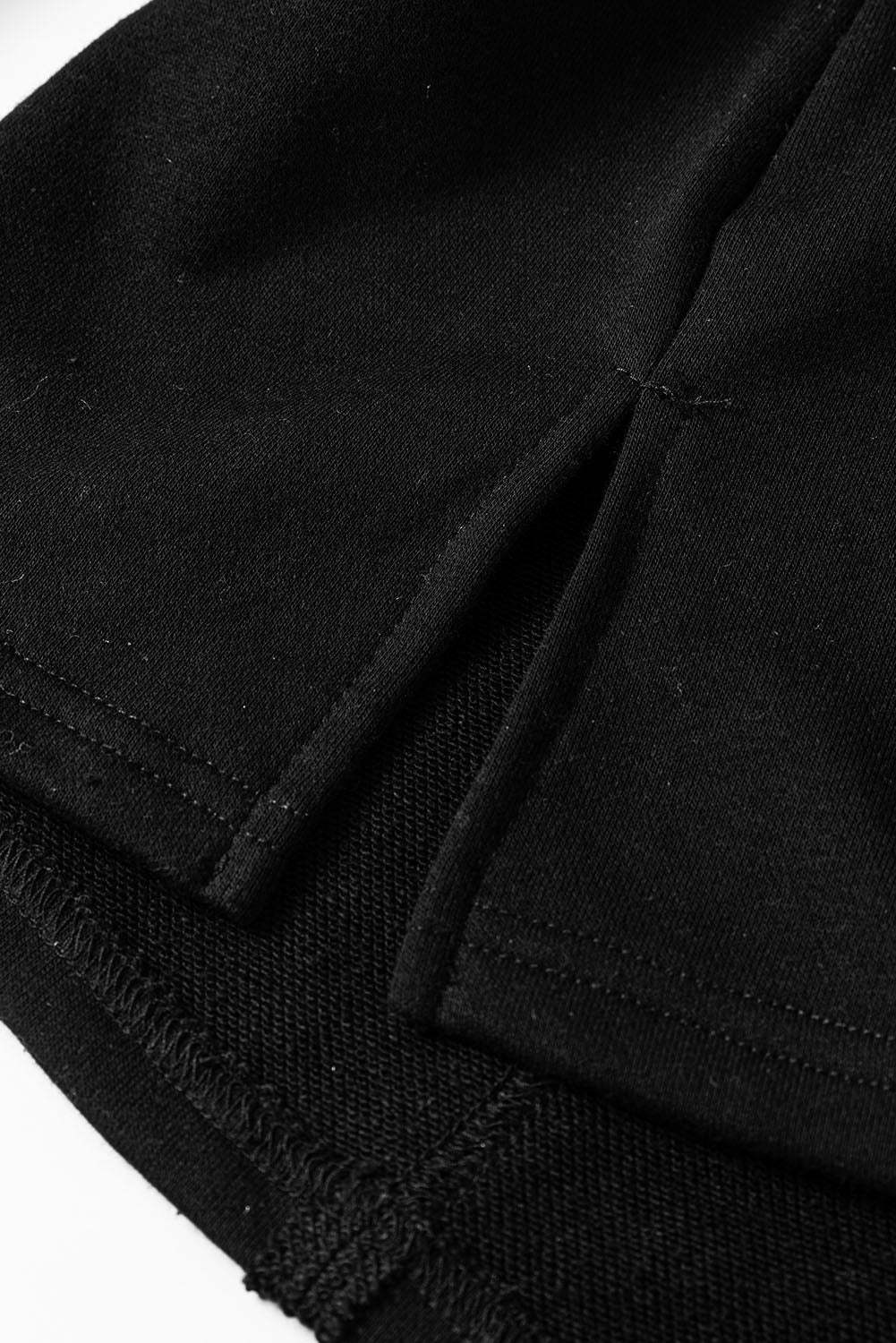 Black Striped Colorblock Close to fabric