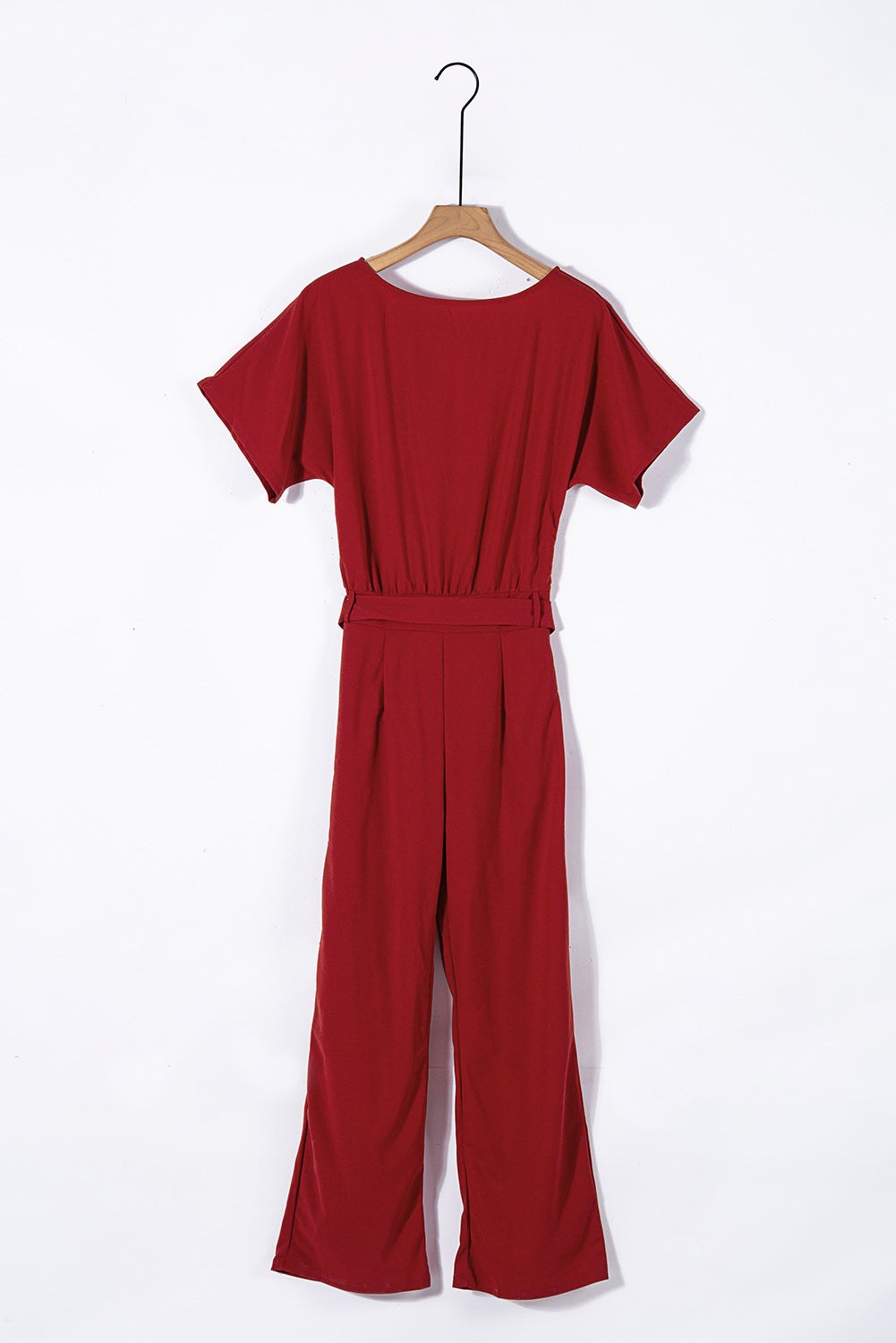Glam Belted Wide Leg Jumpsuit