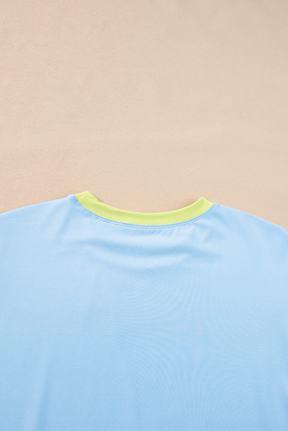 Hem view of the Sky Blue Color Block