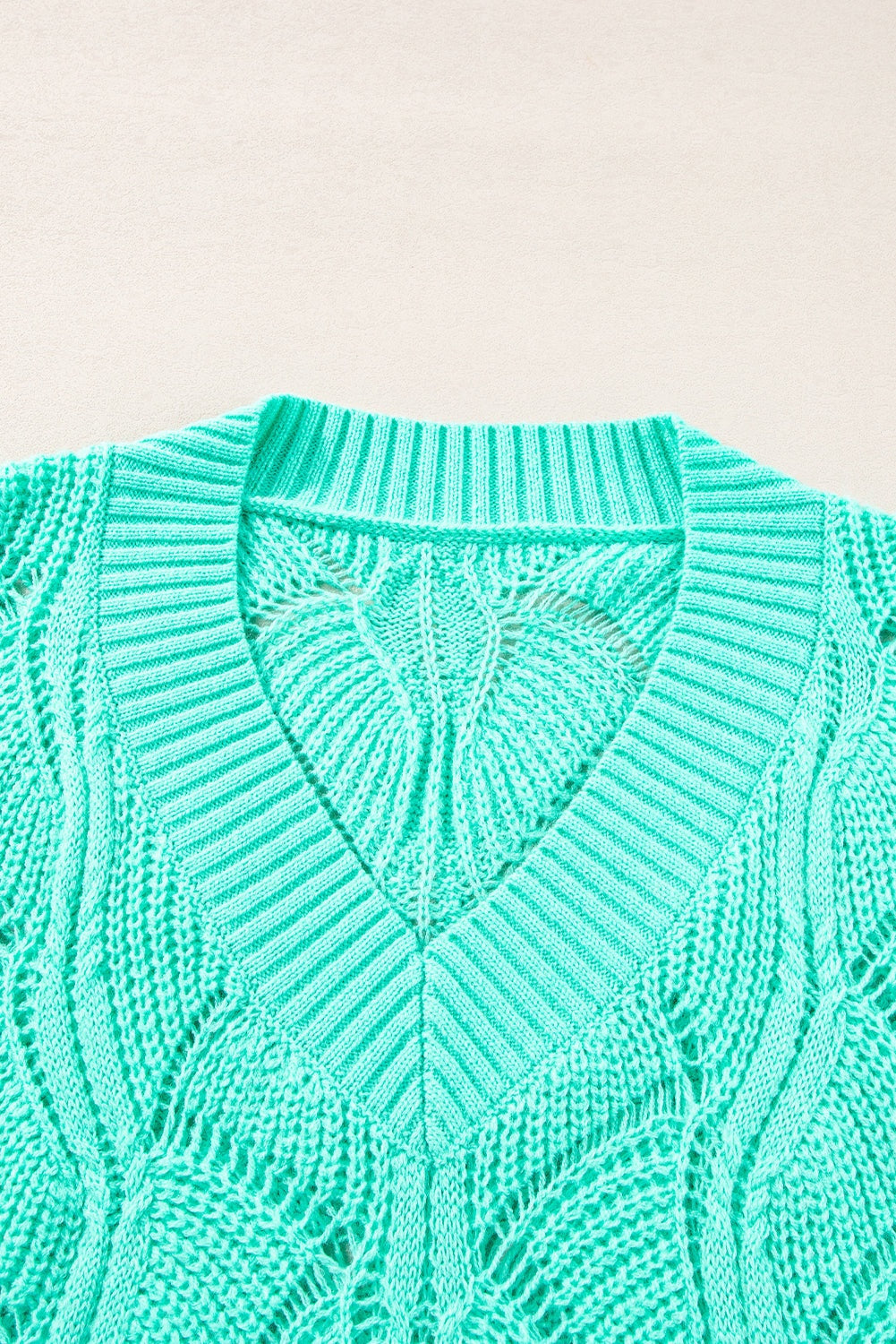 Neck Drop Shoulder Sweater