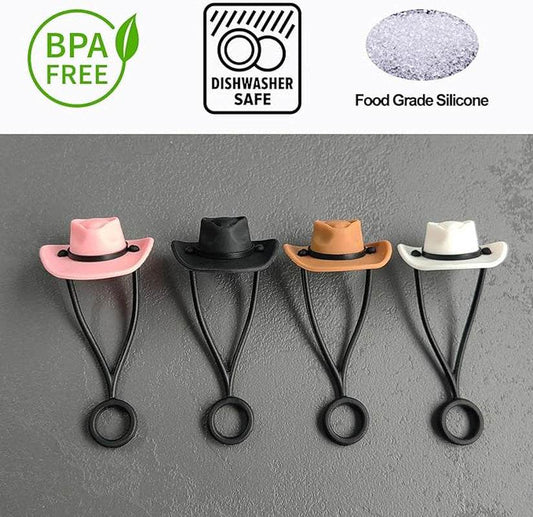 Silicone 4 Pack Cowboy Hat Straw Covers Cap
