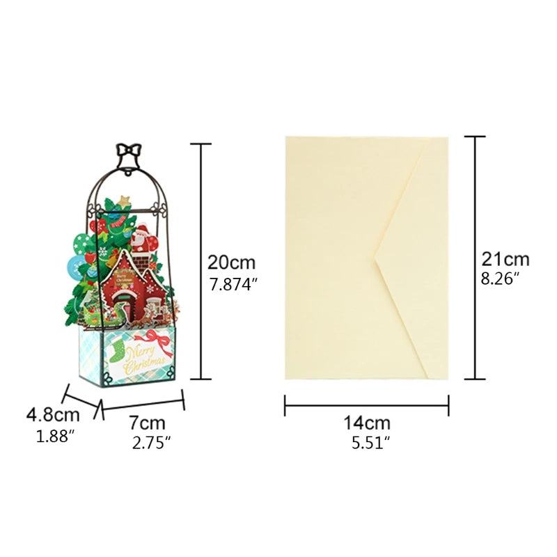 Christmas Car 3D Pop up Greeting Cards Anniversary Wedding Birthday Holiday Postcard Invitations with Envelope Boy Father Gifts