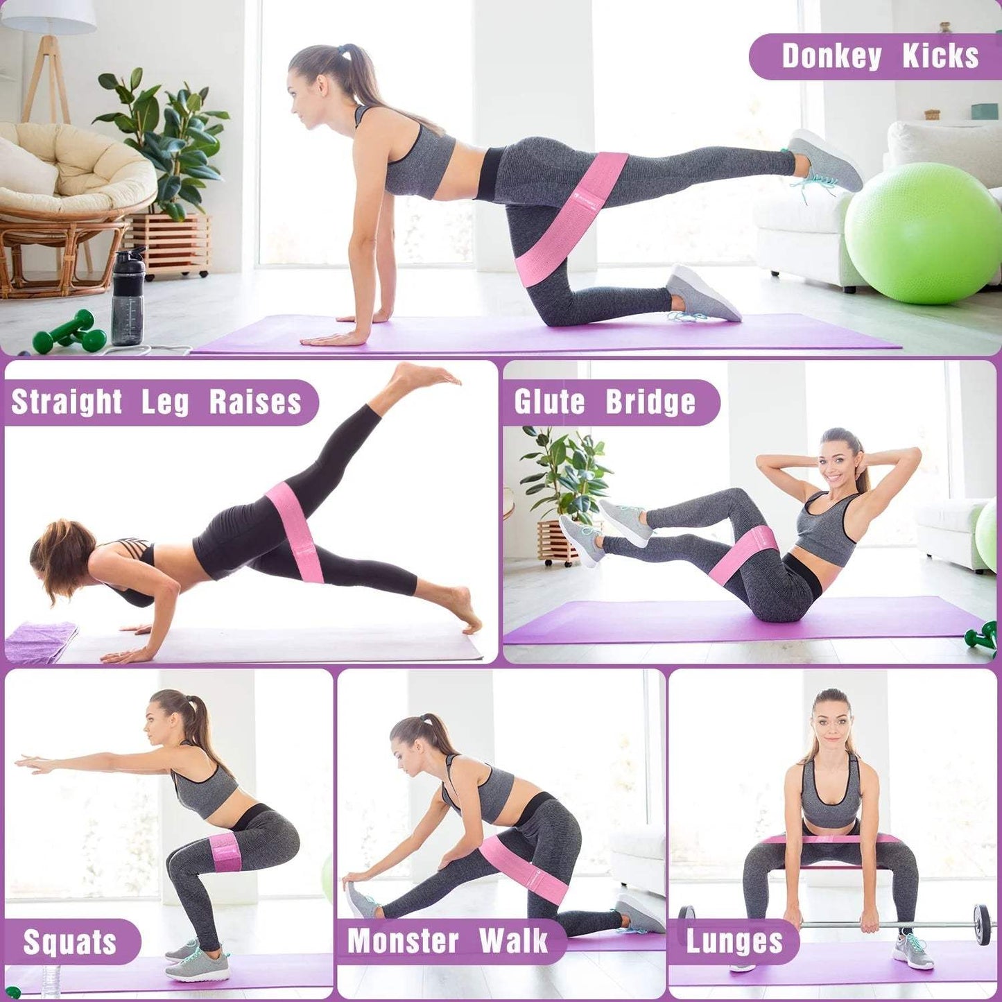 Slip Elastic Booty Bands for Women