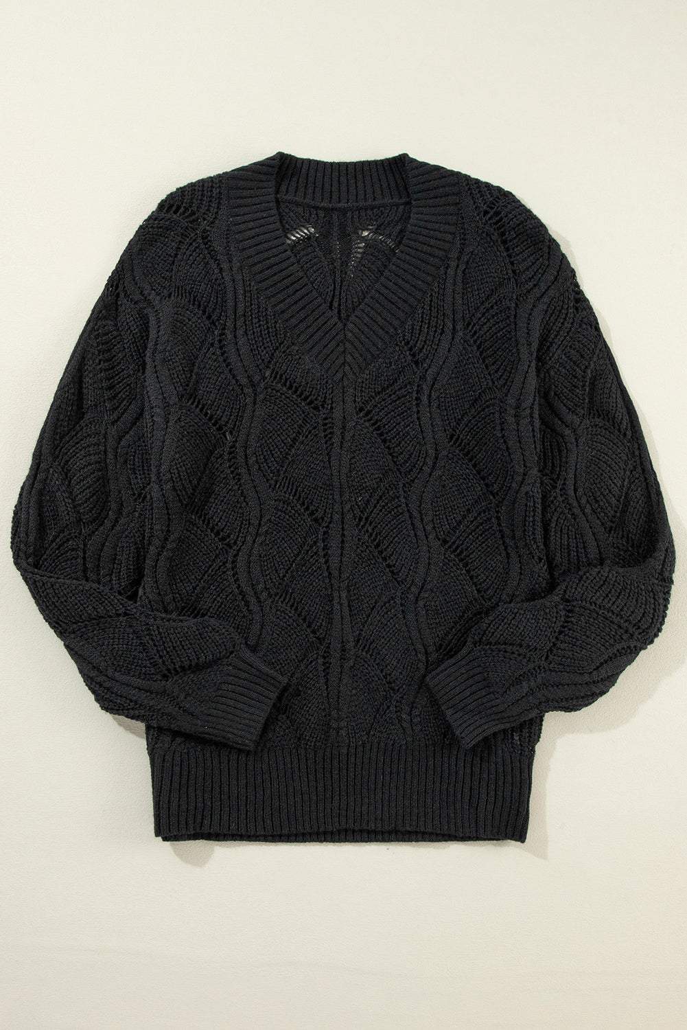 Neck Drop Shoulder Sweater