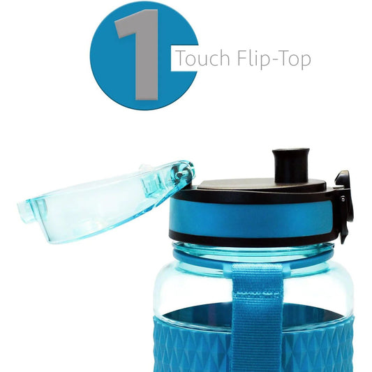 Tritan Fruit Infuser Water Bottle - 32Oz Bpa-Free with Silicone Sleeve, Fruit Infuser, and Leak-Proof Flip Top