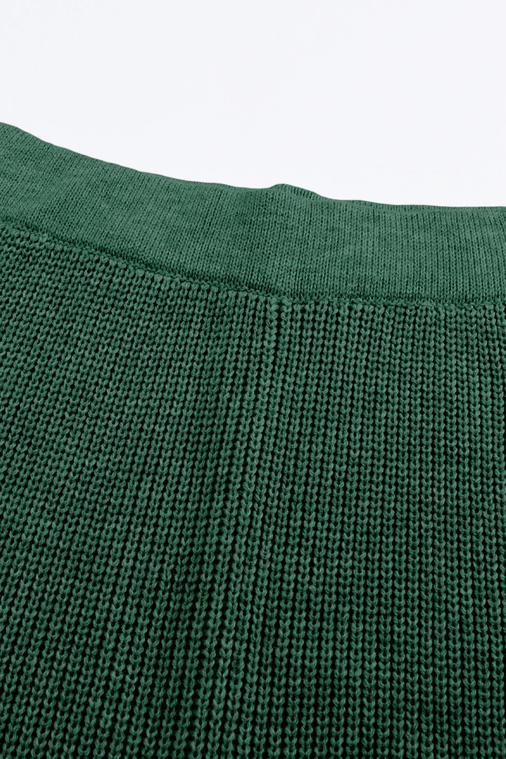 green knitwear set view of the back colar