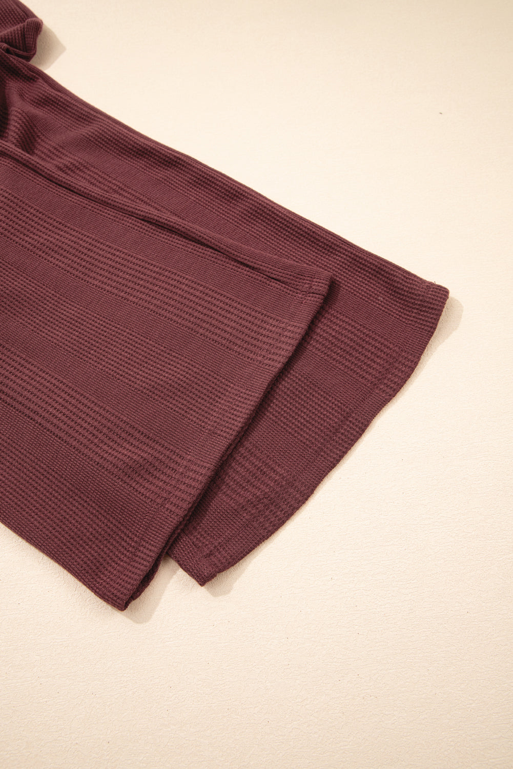 Ensemble débardeur et pantalon côtelés à volants de couleur unie Red Dahlia