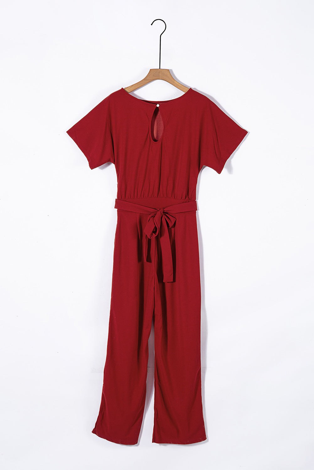 Glam Belted Wide Leg Jumpsuit