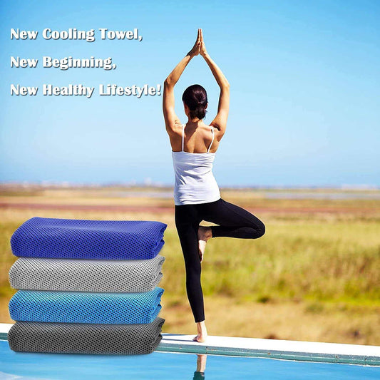 Cooling Towel for Neck Cooling Towel 4 Pack, (40"X12") Soft Breathable Cooling Towels for Hot Weather, Athletes, Yoga, Gym, Workout, Sports, Camping, Microfiber Ice Cool Towel, Chilly Towel