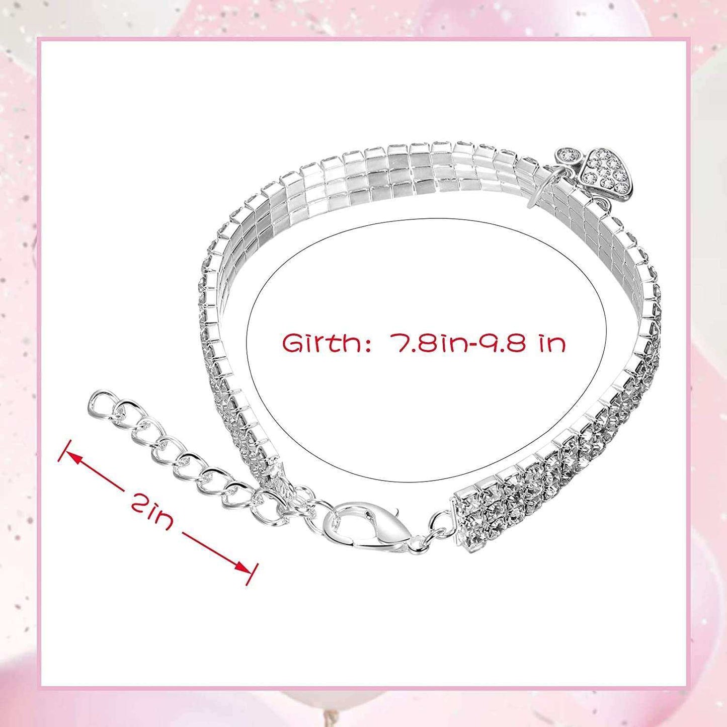 Bling rhinestone pet collars for cats and dogs in white