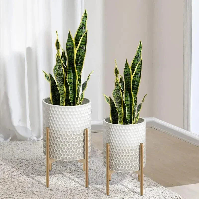 Mid Century Planters for Indoor Plants, a Beautiful Set of 2