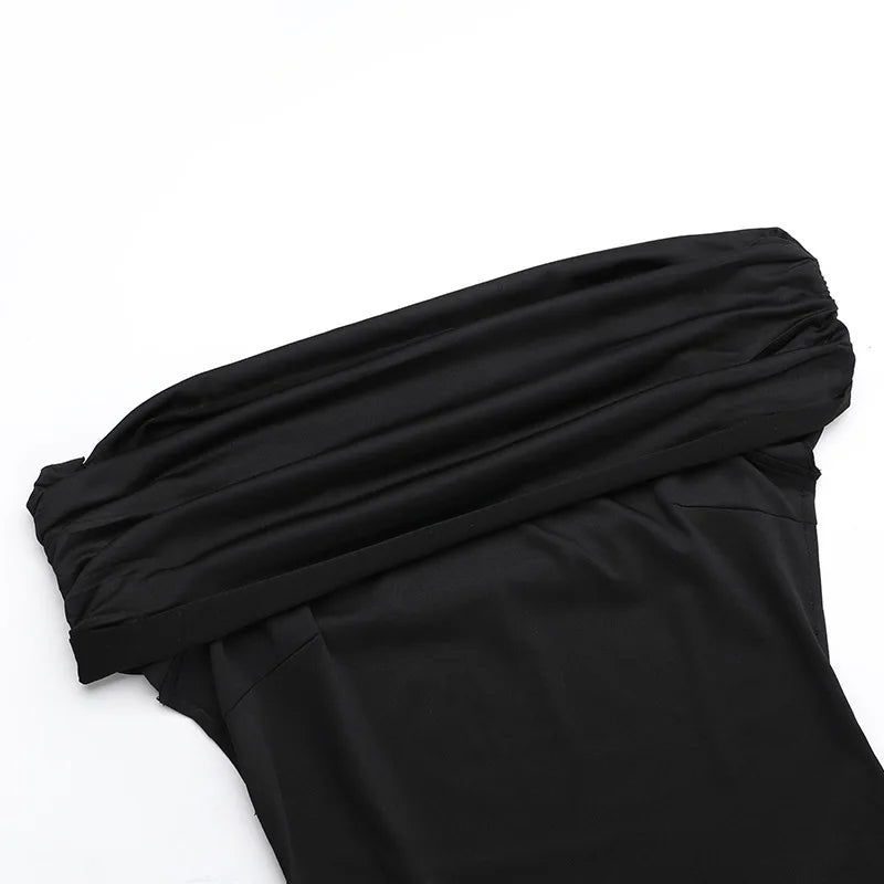 Robe longue sexy sans bretelles et dos nu, élégante