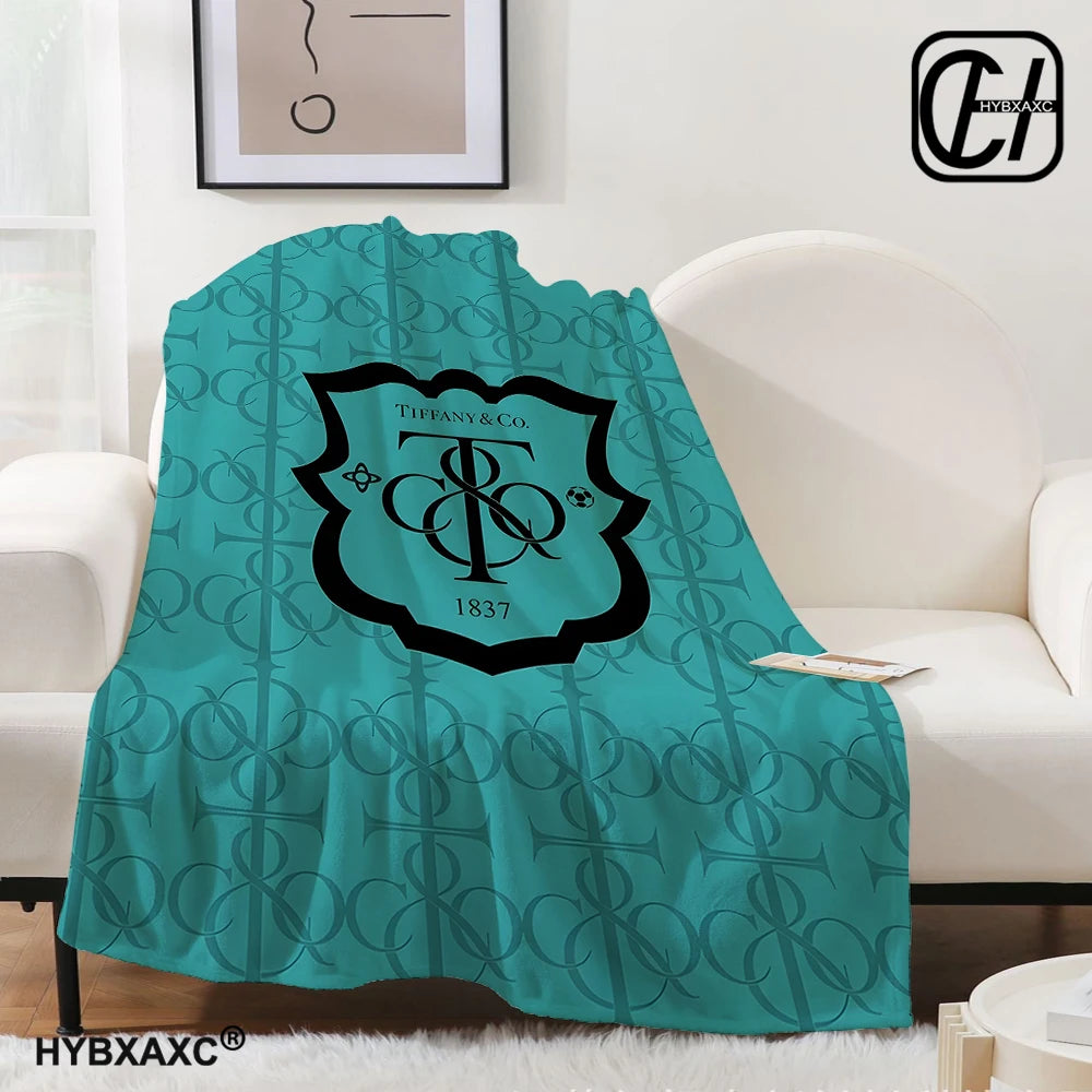 Couverture T-Tiffany Couverture en flanelle Art esthétique Couverture en flanelle bleue