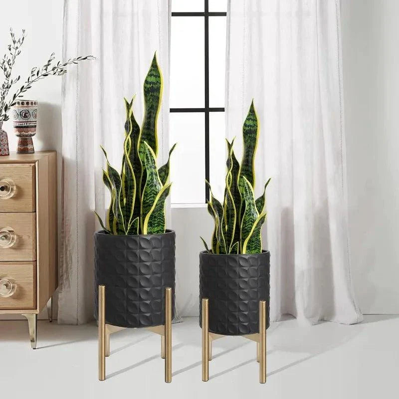 49258417586471Mid Century Planters for Indoor Plants, a Beautiful Set of 2