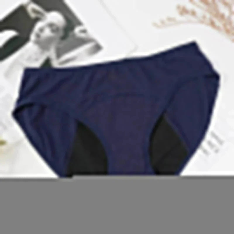 Period underwear set showing different color options Navy Blue Close up